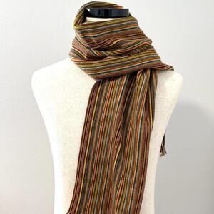 Boss Hugo Boss Multicolored Striped Wool Scarf